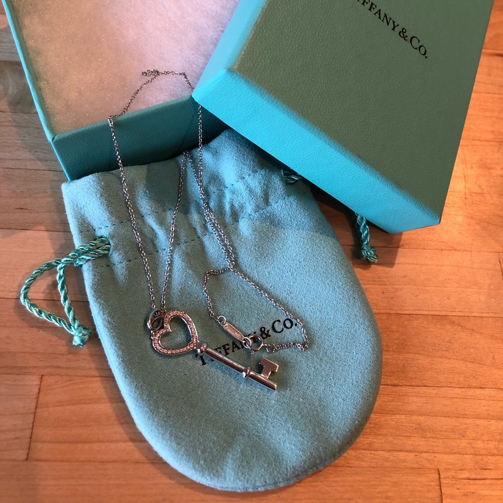 Tiffany & Co. 18k Gold Diamond Heart Necklace